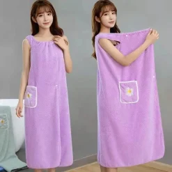 The Blissful Bath Badezimmer-Luxury Velvet Bathrobe - Quick Absorb Wearable Design