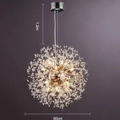 Illuminate Home Beleuchtung-Löwenzahn-Kristall-Kronleuchter – Elegante Beleuchtungsvorrichtung