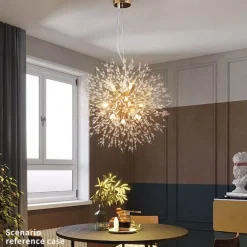 Illuminate Home Beleuchtung-Löwenzahn-Kristall-Kronleuchter – Elegante Beleuchtungsvorrichtung