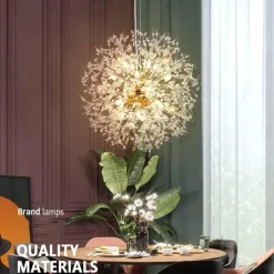 Illuminate Home Beleuchtung-Löwenzahn-Kristall-Kronleuchter – Elegante Beleuchtungsvorrichtung