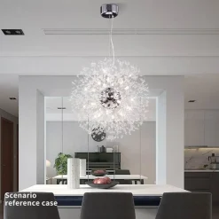 Illuminate Home Beleuchtung-Löwenzahn-Kristall-Kronleuchter – Elegante Beleuchtungsvorrichtung