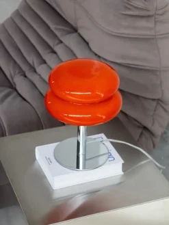 The Gilded Nest Beleuchtung|Wohndeko-Macaron Glass Lamp – Glass and Iron Table Lamp