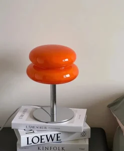 The Gilded Nest Beleuchtung|Wohndeko-Macaron Glass Lamp – Glass and Iron Table Lamp