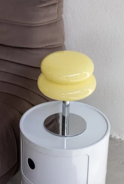 The Gilded Nest Beleuchtung|Wohndeko-Macaron Glass Lamp – Glass and Iron Table Lamp