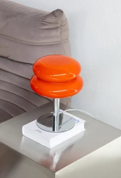 The Gilded Nest Beleuchtung|Wohndeko-Macaron Glass Lamp – Glass and Iron Table Lamp