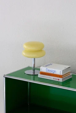 The Gilded Nest Beleuchtung|Wohndeko-Macaron Glass Lamp – Glass and Iron Table Lamp