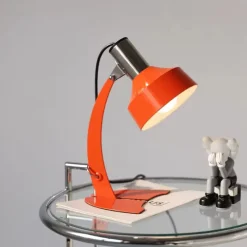 The Gilded Nest Wohndeko|Beleuchtung-Macaron Glass Lamp – Orange Iron Table Lamp