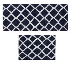 Tom Wohndeko-Madivelle Reversible High Pile Bath Rug – Modern Tufted Microfiber