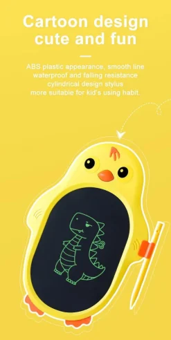 The Decor Haven Babyspielzeug-Magisches Zeichentablett für Kinder mit Cartoon-Motiven – Digitales Schreibpad