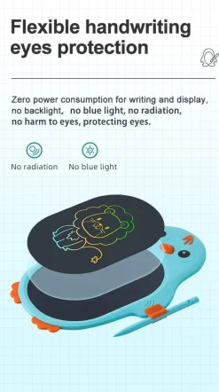 The Decor Haven Babyspielzeug-Magisches Zeichentablett für Kinder mit Cartoon-Motiven – Digitales Schreibpad