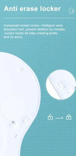 The Decor Haven Babyspielzeug-Magisches Zeichentablett für Kinder mit Cartoon-Motiven – Digitales Schreibpad