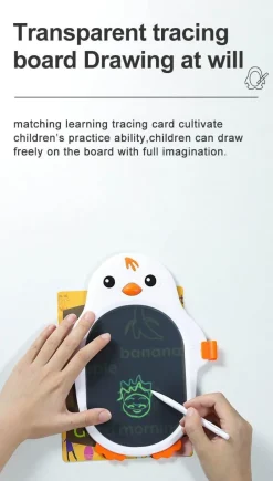 The Decor Haven Babyspielzeug-Magisches Zeichentablett für Kinder mit Cartoon-Motiven – Digitales Schreibpad