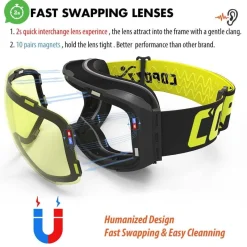 Gear Up u0026 Go Outdoor-Gadgets|Outdoor-Artikel-Magnetische Antibeschlag-Skibrille – UV-Schutz für Wintersport
