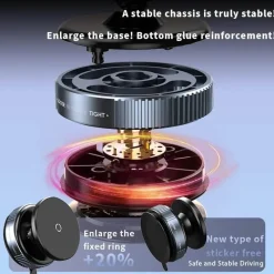 Wild u0026 Free Gear Autozubehör|Automobilindustrie-Magnetische Autotelefonhalterung - Rotierendes Vakuumdesign