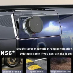 Wild u0026 Free Gear Autozubehör|Automobilindustrie-Magnetische Autotelefonhalterung - Rotierendes Vakuumdesign