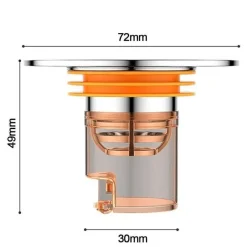 The Blissful Bath Badezimmer-Magnetische Badezimmersieb-Abdeckung – selbstschließender Abflussschutz gegen Gerüche