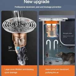 The Blissful Bath Badezimmer-Magnetische Badezimmersieb-Abdeckung – selbstschließender Abflussschutz gegen Gerüche