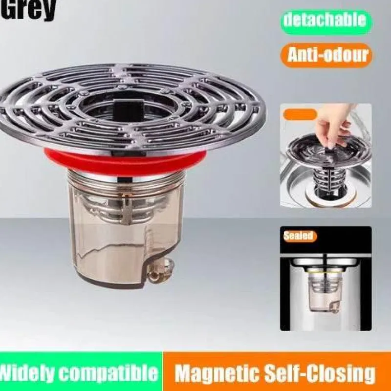 The Blissful Bath Badezimmer-Magnetische Badezimmersieb-Abdeckung – selbstschließender Abflussschutz gegen Gerüche