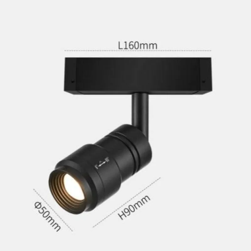 The Gilded Nest Beleuchtung-Magnetische Schienenbeleuchtung - Wandmontiertes schwarzes System