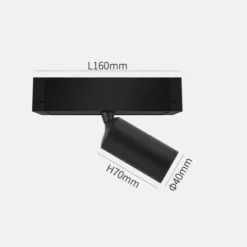 The Gilded Nest Beleuchtung-Magnetische Schienenbeleuchtung - Wandmontiertes schwarzes System