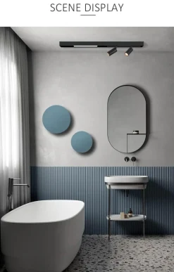 The Gilded Nest Beleuchtung-Magnetische Schienenbeleuchtung - Wandmontiertes schwarzes System