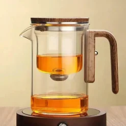 Brew Bliss Küche & Esszimmer-Magnetische Teetrennkanne mit einem Klick - Easy Brew Kettle