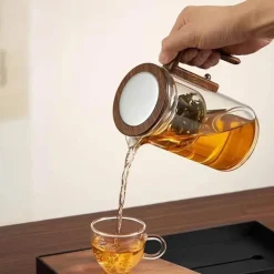 Brew Bliss Küche & Esszimmer-Magnetische Teetrennkanne mit einem Klick - Easy Brew Kettle