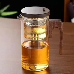 Brew Bliss Küche & Esszimmer-Magnetische Teetrennkanne mit einem Klick - Easy Brew Kettle