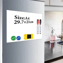 Deco Küche & Esszimmer-Magnetische, trocken abwischbare Kühlschranktafel – Memo-Whiteboard