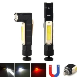 Wilderness Haven Outdoor-Artikel|Heimwerkzeuge-Magnetische wiederaufladbare Camping-Taschenlampe – verstellbares tragbares Außenlicht