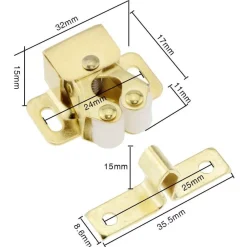 The Decor Haven Heimwerkzeuge-Magnetischer Türdämpferstopper aus Metall