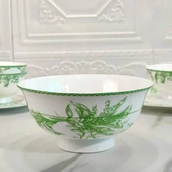 Plates u0026 More Küche & Esszimmer-Maiglöckchen-Set aus Bone China – elegantes Blumengeschirr