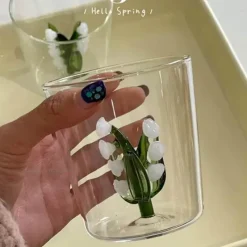 Plates u0026 More Küche & Esszimmer-Maiglöckchen-Tier-Wasserbecher - Kaninchen- und Enten-Glasbecher