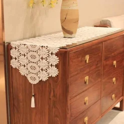 Fine Table Threads Küche & Esszimmer-Makramee Tischläufer - Boho Chic Wohndekor