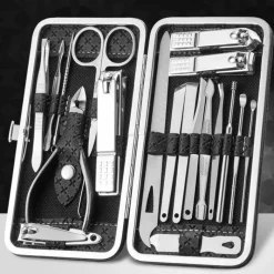 PureGlow Männerpflege|Frauenpflege-Maniküre-Set aus Edelstahl – Leicht zu tragendes All-in-One-Nagelpflegeset