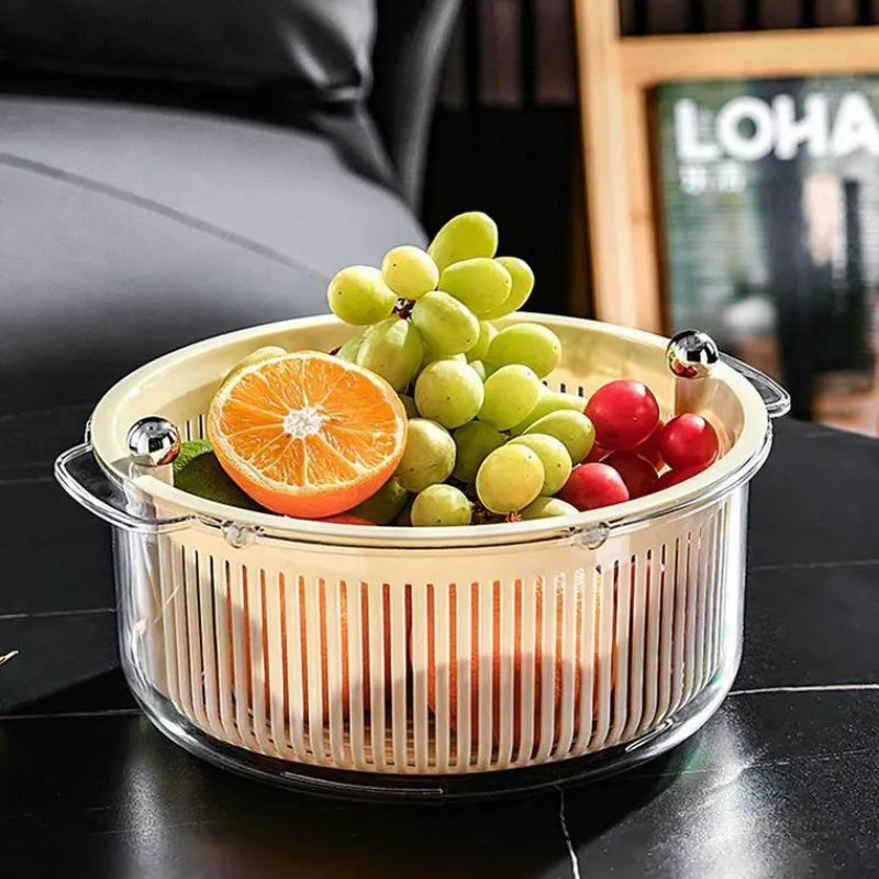 Space Savvy Küche & Esszimmer-Manuelle Gemüse-Salatschleuder - Effizienter Abtropfkorb