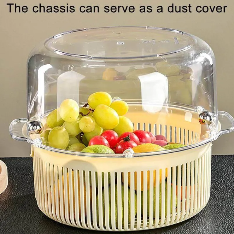 Space Savvy Küche & Esszimmer-Manuelle Gemüse-Salatschleuder - Effizienter Abtropfkorb