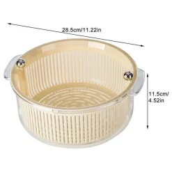 Space Savvy Küche & Esszimmer-Manuelle Gemüse-Salatschleuder - Effizienter Abtropfkorb