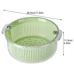 Space Savvy Küche & Esszimmer-Manuelle Gemüse-Salatschleuder - Effizienter Abtropfkorb