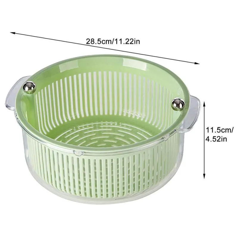 Space Savvy Küche & Esszimmer-Manuelle Gemüse-Salatschleuder - Effizienter Abtropfkorb