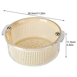 Space Savvy Küche & Esszimmer-Manuelle Gemüse-Salatschleuder - Effizienter Abtropfkorb