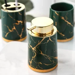 Serene Splash Badezimmer-Marble Bathroom Accessory Set - Modern Stylish Decor