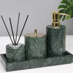 Serene Splash Badezimmer-Marble Bathroom Set - Modern Stylish Accessories for Elegant Decor