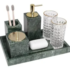 Serene Splash Badezimmer-Marble Bathroom Set - Modern Stylish Accessories for Elegant Decor