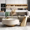 Willow u0026 Whim Möbel-Marble Coffee Table Set - Modern Chic Stone Design