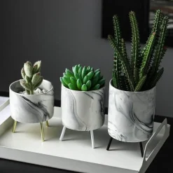 Timeless Vessels Wohndeko-Marmor-Blumenvase - Minimalistisches nordisches Wohndekor