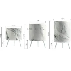 Timeless Vessels Wohndeko-Marmor-Blumenvase - Minimalistisches nordisches Wohndekor