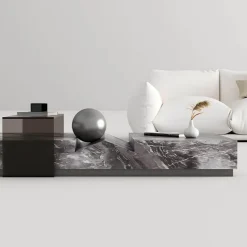 The Coffee Table Co. Möbel-Marmor-Couchtisch – eleganter Lucienne-Akzenttisch