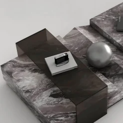 The Coffee Table Co. Möbel-Marmor-Couchtisch – eleganter Lucienne-Akzenttisch