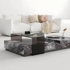 The Coffee Table Co. Möbel-Marmor-Couchtisch – eleganter Lucienne-Akzenttisch